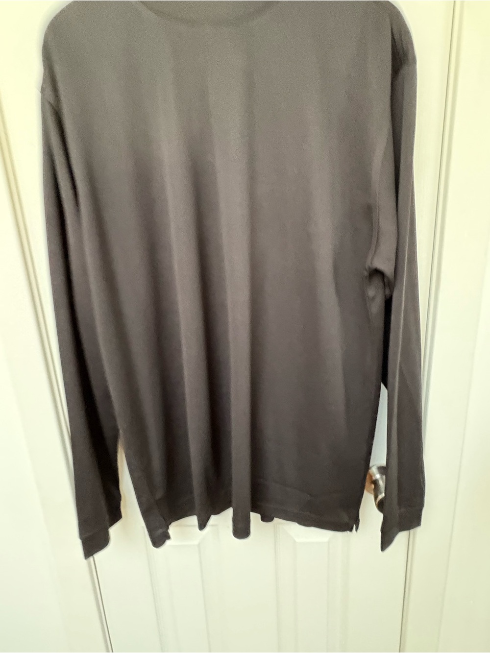 Men's Long Sleeve Crewneck Tee - Charcoal Gray